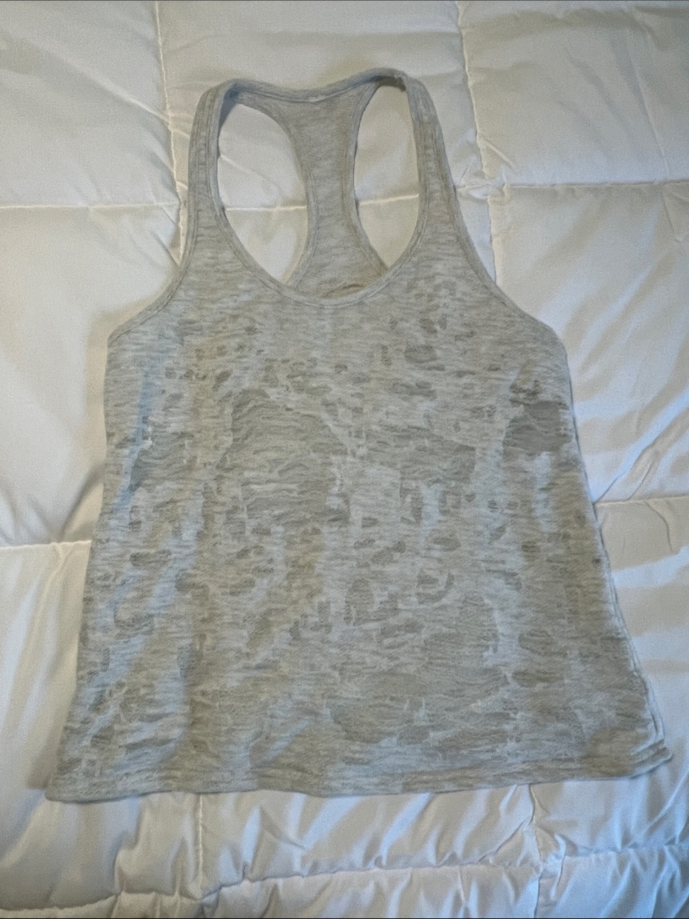 ALO Yoga Light Gray Racerback Tank Top